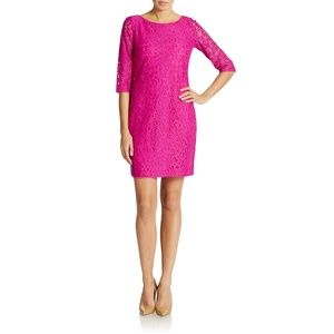 Ivanka Trump Fuschia Flattering Lace Dress